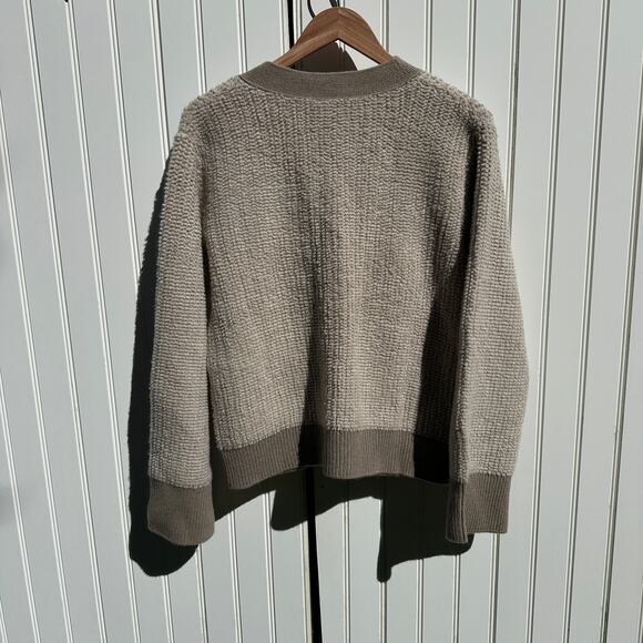 Lisa Yang Sonia Cardigan Sweater Sand Mole Bouclé Knit Cashmere Sz 1 S / M $890 - Picture 4 of 16